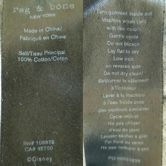 Rag & Bone Collaboration Mickey Mouse Graphic Designer Tee Shirt Unisex EUC sz S - Picture 16 of 16